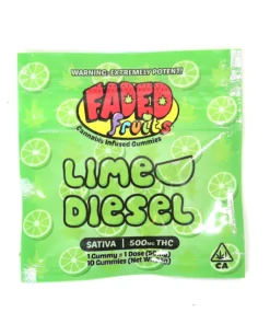 Faded Fruits THC Infused Gummies - Lime Diesel